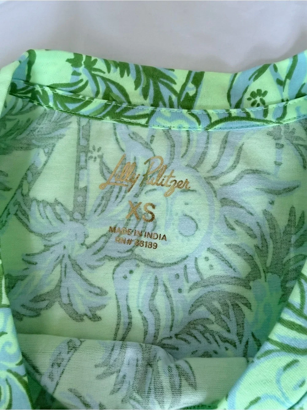 Lilly Pulitzer Melli Blouson TShirt Dress Cool Mint Catchin Rays Green | Size XS - Picture 7 of 8